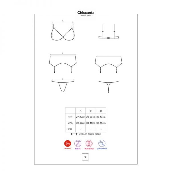 venta de Chiccanta Set 3 Piezas Negro en tienda erótica online