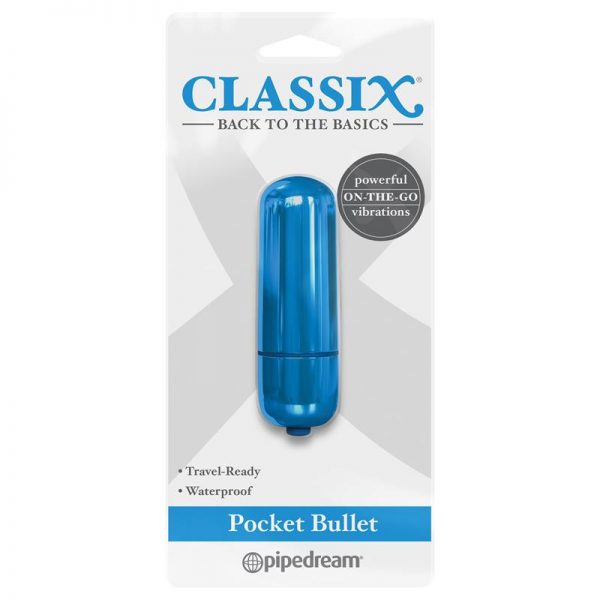 Classix Bala Vibradora de Bolsillo Azul de calidad