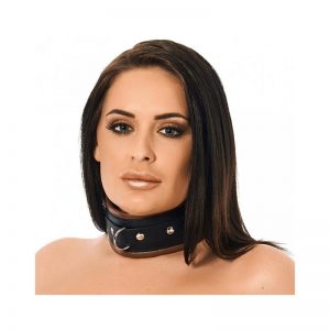 Collar Ancho Cuero Negro y Marrón de la marca BONDAGE PLAY