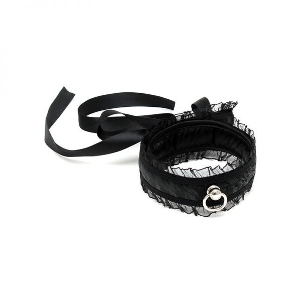 Collar de Satén Negro fabricado por BONDAGE PLAY