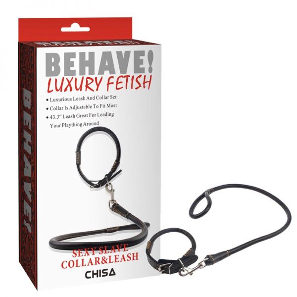 comprar Collar y Correa Sexy Slave Negro barato y de calidad