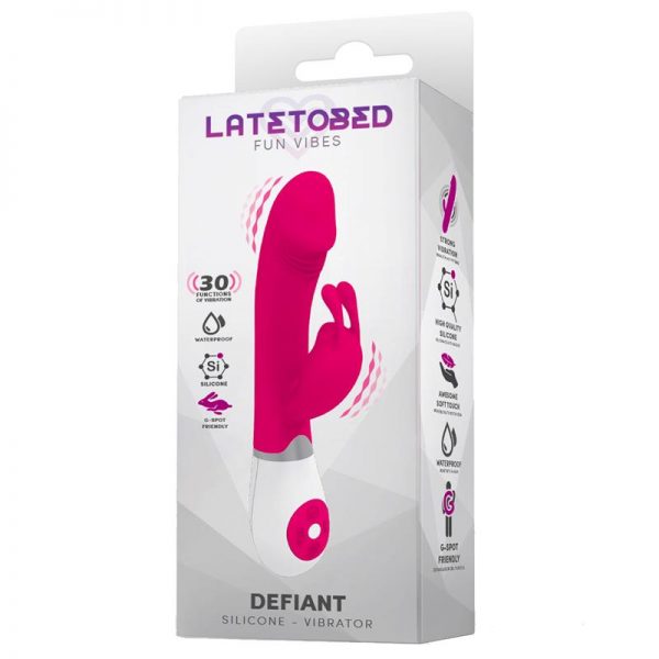Defiant Vibrador con Conejito Silicona fabricado por LATETOBED