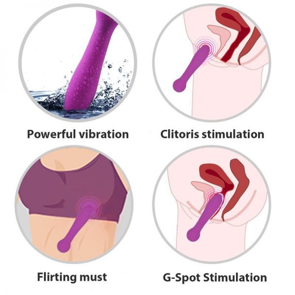 Dietrich Vibrador Plegable Silicona USB Púrpura de calidad y barato