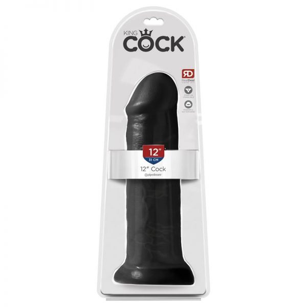 Dildo 12 Negro de la tienda erótica web www.tiendaeroticaweb.es