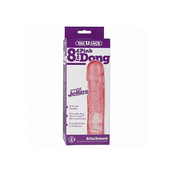 Dildo Crystal Jellie 8 Rosa fabricado por DOC JOHNSON