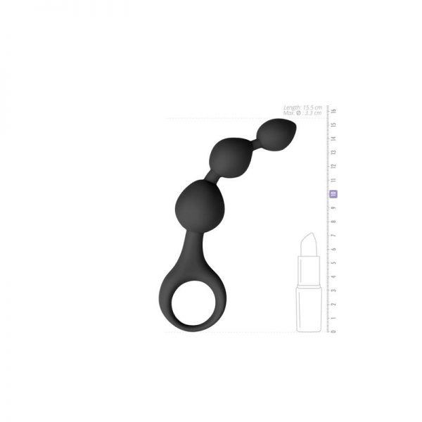 comprar Dildo de Anal de Silicona - Negro en sex shop www.tiendaeroticaweb.es