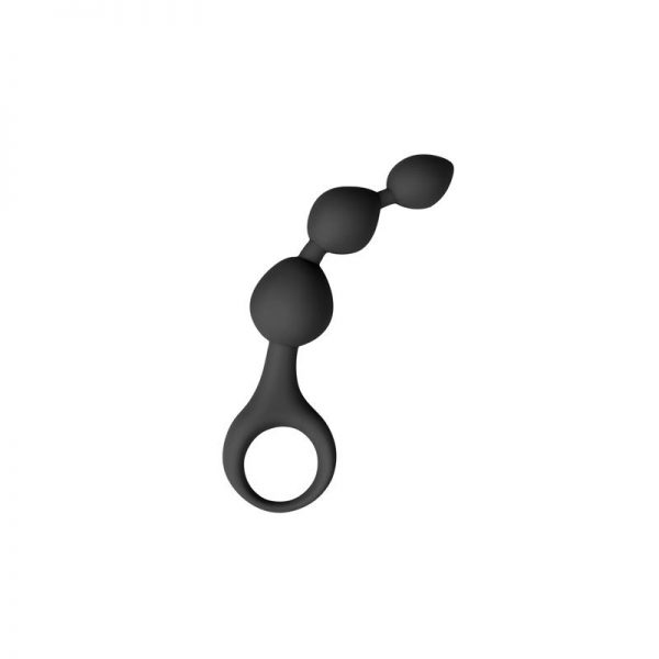 Dildo de Anal de Silicona - Negro diseñado por la marca EASYTOYS