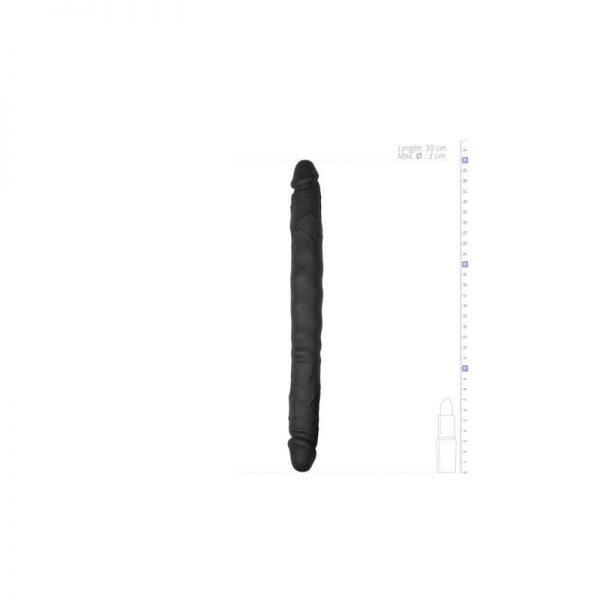 venta de Pene Realístico de Silicona Doble Negro - 30 cm en tienda erótica online