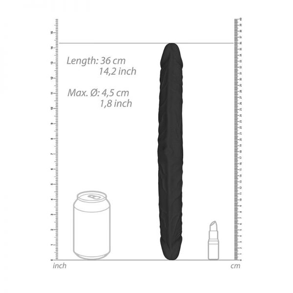Dildo Doble 36 cm Negro de calidad y barato