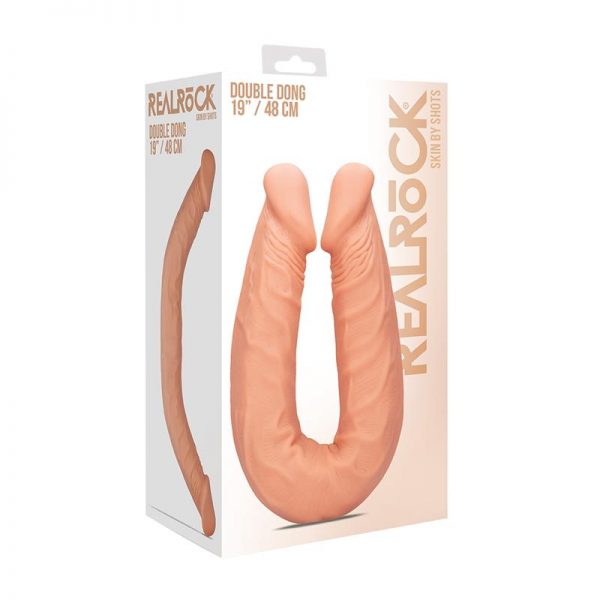 Dildo Doble 48 cm Natural de la tienda erótica web www.tiendaeroticaweb.es