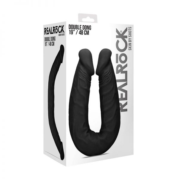 Dildo Doble 48 cm Negro de calidad y barato