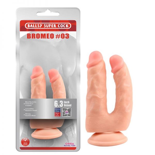 comprar Dildo Doble Bromeo N3 Natural barato y de calidad