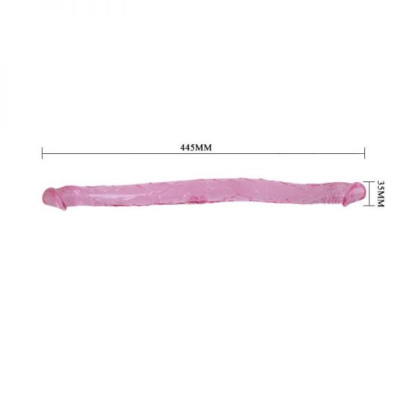 Dildo Doble Color Rosa 44 cm de calidad