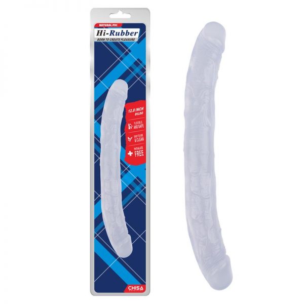 comprar Dildo Doble Hi-Rubber 12.8 Transparente barato y de calidad