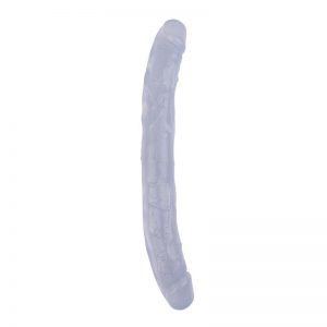 Dildo Doble Hi-Rubber 12.8 Transparente diseñado por la marca CHISA