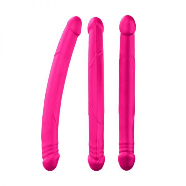 Dildo Doble Real Double Do Magenta fabricado por DORCEL