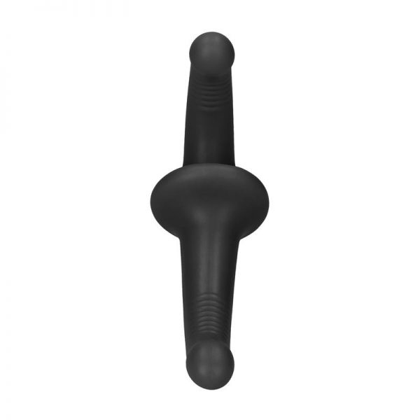 Dildo Doble Sin Arnés Silicona Color Negro de la tienda erótica web www.tiendaeroticaweb.es