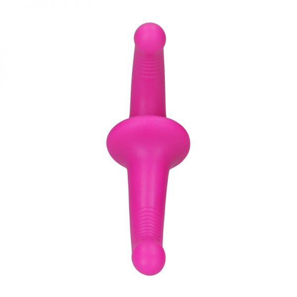 comprar Dildo Doble sin Arnés Silicona Color Rosa barato y de calidad