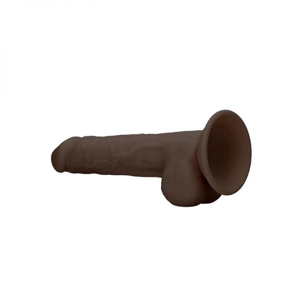 Dildo Dual Density con Testiculos 24 cm Marron de la tienda erótica web www.tiendaeroticaweb.es