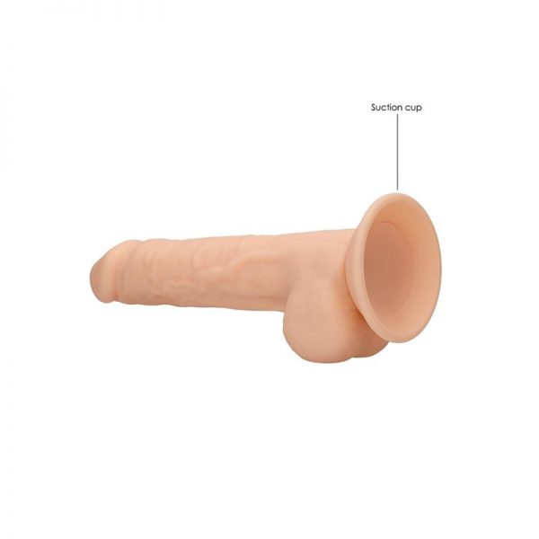Dildo Dual Density con Testiculos 24 cm Natural de la tienda erótica web www.tiendaeroticaweb.es