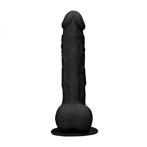 comprar Dildo Dual Density con Testiculos 24 cm Negro en sex shop online