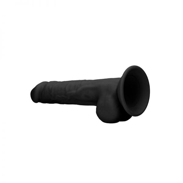 Dildo Dual Density con Testiculos 24 cm Negro de calidad y barato