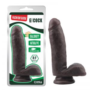 Dildo Dual Density Fashion Dude 17 x 3.6 cm Marron diseñado por la marca CHISA