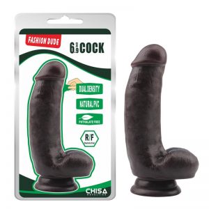 Dildo Dual Density Fashion Dude 17.2 x 4.1 cm Marron diseñado por la marca CHISA