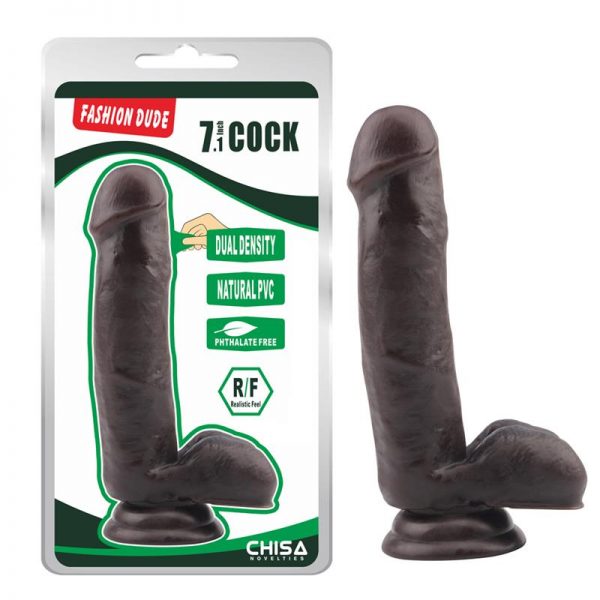 Dildo Dual Density Fashion Dude 17.8 x 4 cm Marron diseñado por la marca CHISA