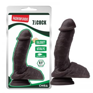 Dildo Dual Density Fashion Dude 18.5 x 4.3 cm Marron diseñado por la marca CHISA