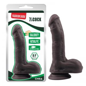 Dildo Dual Density Fashion Dude 20.5 x 4.5 cm Marron diseñado por la marca CHISA