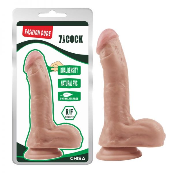 Dildo Dual Density Fashion Dude 20.5 x 4.5 cm Natural diseñado por la marca CHISA