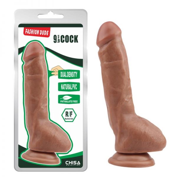 Dildo Dual Density Fashion Dude 23 x 4.3 cm Bronceado diseñado por la marca CHISA