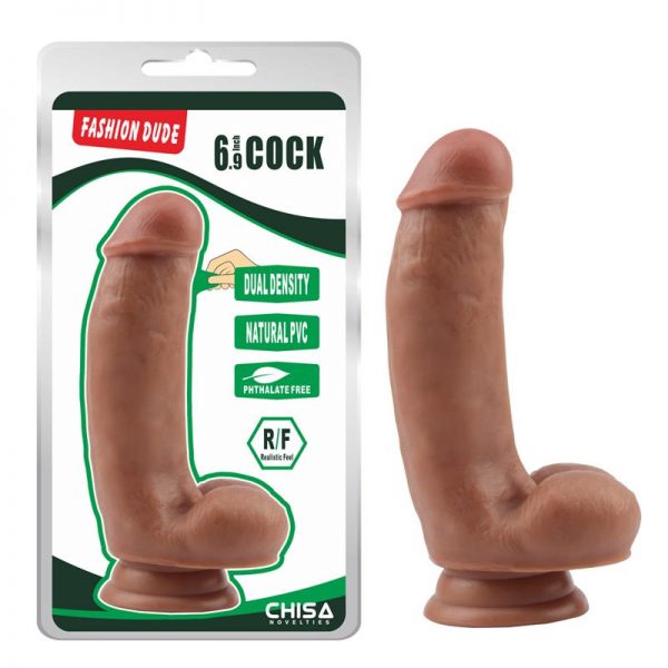 Dildo Dual Density Fashion Dude 6.9 Bronceado diseñado por la marca CHISA