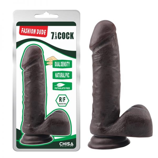 comprar Dildo Dual Density Fashion Dude 7.9 Marron barato y de calidad