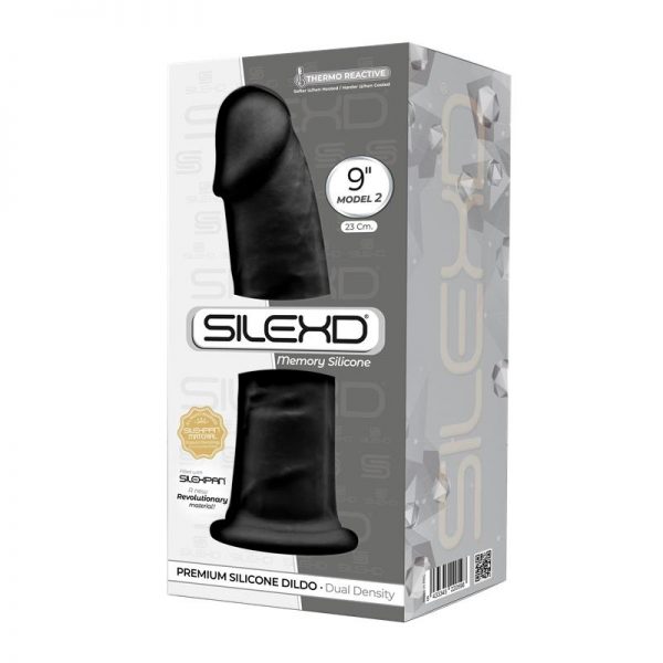Dildo Dual Density Mod. 2 - 9 Negro de la marca SILEXD