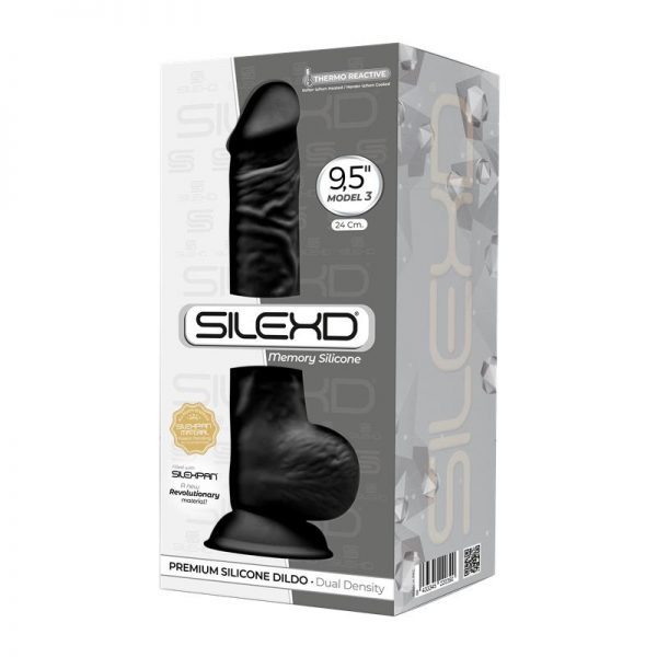Dildo Dual Density Mod. 3 - 9.5 Negro de la marca SILEXD
