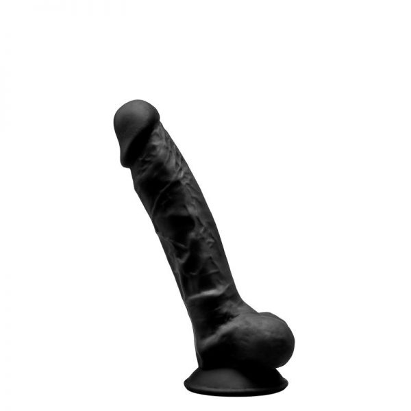 Dildo Dual Density Silicone Mod. 1 - 7 Negro fabricado por SILEXD