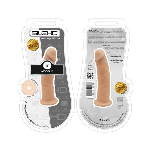 Dildo Dual Density Silicone Mod. 2 - 6 diseñado por la marca SILEXD