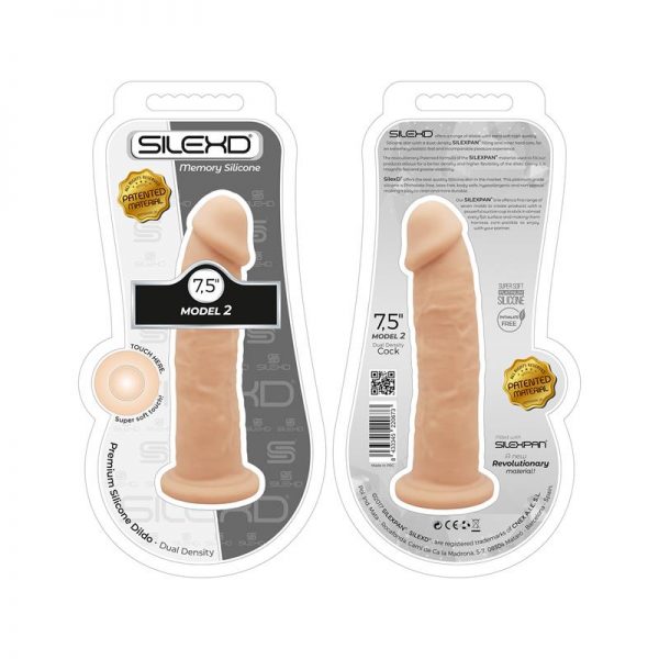 Dildo Dual Density Silicone Mod. 2 - 7.5 diseñado por la marca SILEXD