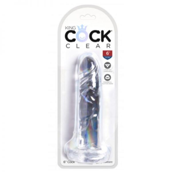 Dildo Realista 6 Transparente de la marca KING COCK