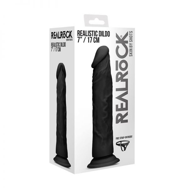 Dildo Realista con Arnés 17 cm Negro de calidad