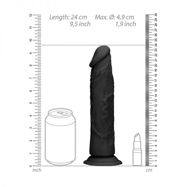 Dildo Realista con Arnes 23 cm Negro barato