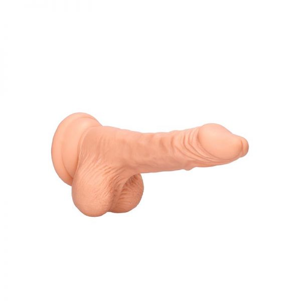 Dildo Realista con Testiculos y Arnés 17 cm Natural de calidad y barato