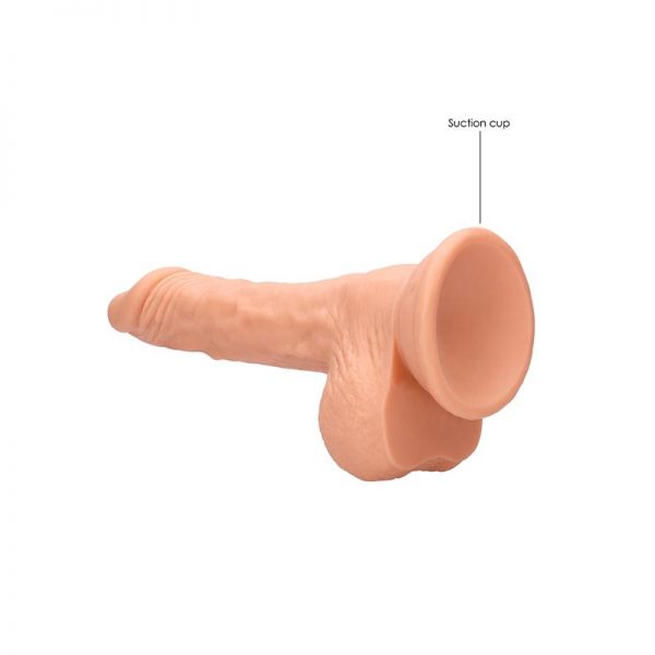 Dildo Realista con Testiculos y Arnés 17 cm Natural de la tienda erótica web www.tiendaeroticaweb.es