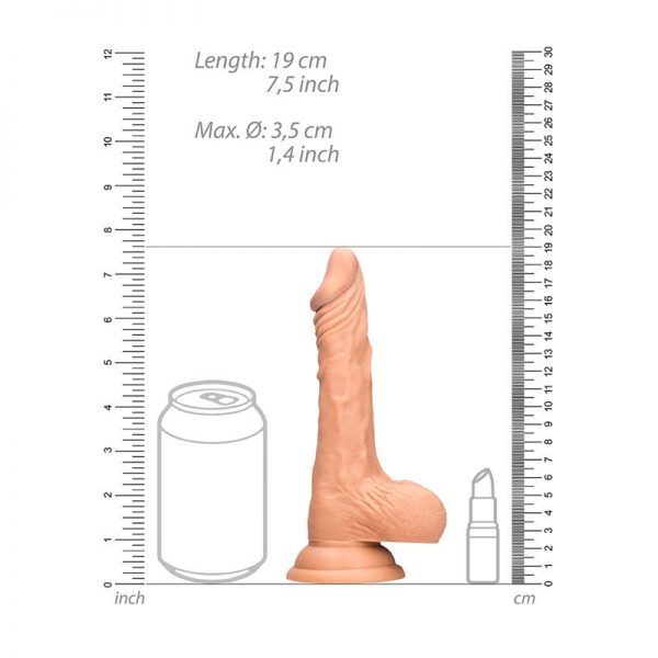 Dildo Realista con Testiculos y Arnés 17 cm Natural barato