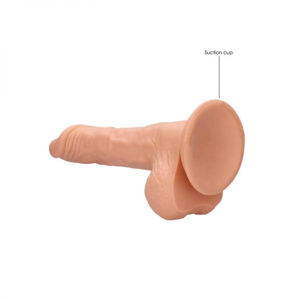 Dildo Realista con Testiculos y Arnés 20 cm Natural de la tienda erótica web www.tiendaeroticaweb.es