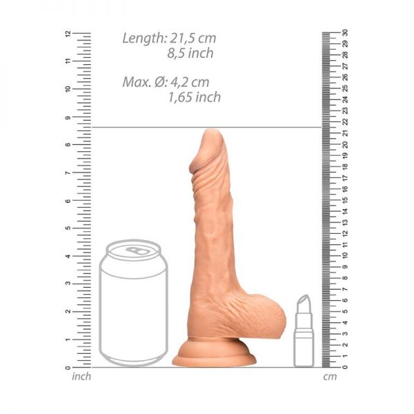 Dildo Realista con Testiculos y Arnés 20 cm Natural barato
