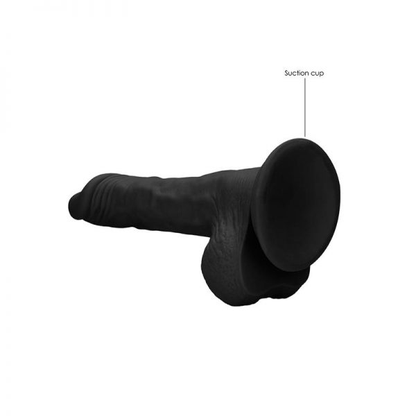Dildo Realista con Testiculos y Arnés 23 cm Black de la tienda erótica web www.tiendaeroticaweb.es