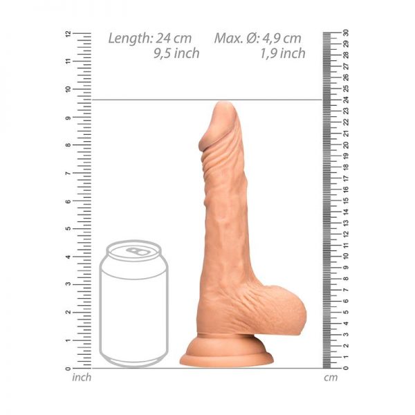 Dildo Realista con testiculos y Arnés 23 cm Natural barato